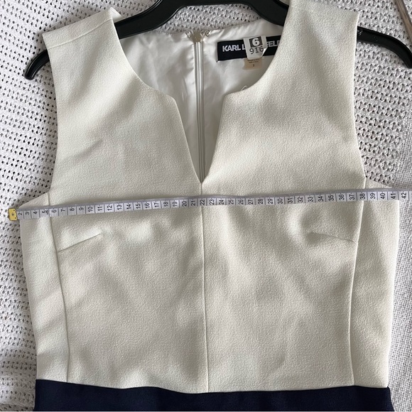 Karl Lagerfeld Multi Colour Block Fit and flare Dress sz2 - Picture 9 of 9